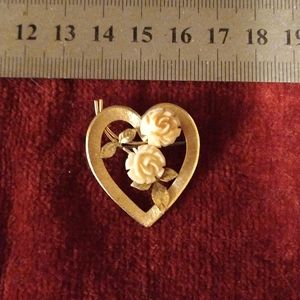 Antique Gold & Ivory Brooche